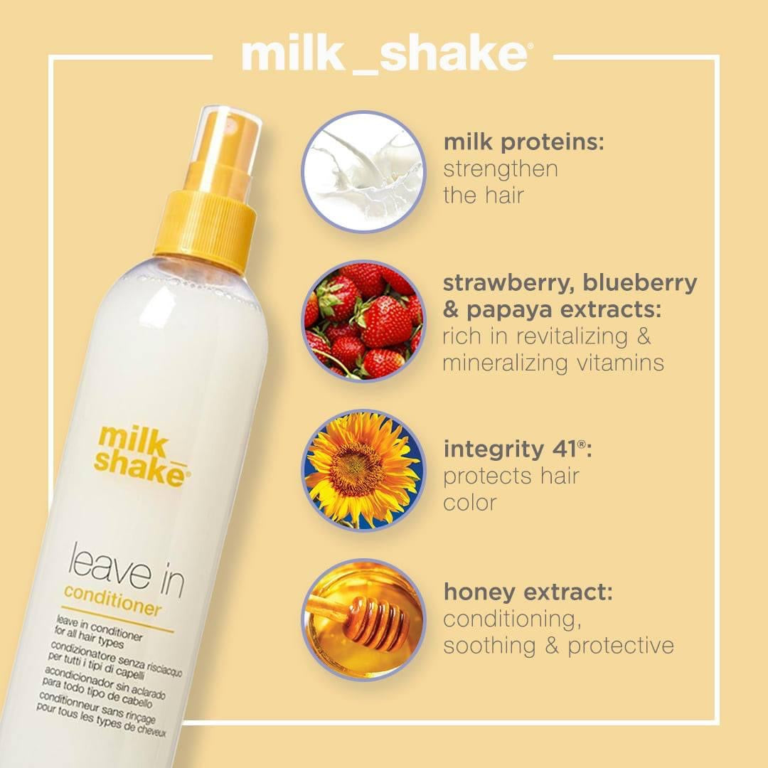 milk shake®, leave-in conditioner, Spray Senza Risciacquo per tutti i  tipi di capelli, 350 ml
